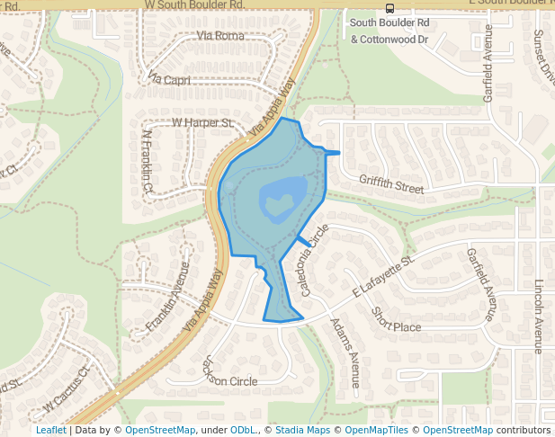 walking in Lake Park map in Louisville