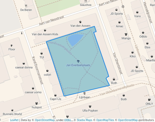 walking in Jan Evertsenplaats map in Rotterdam