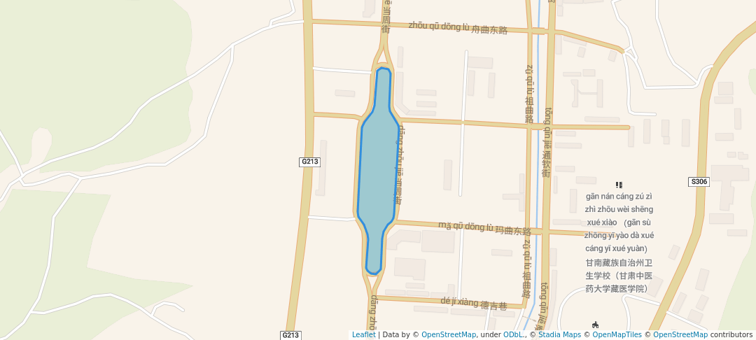 walking in 世纪广场 map in Gan Nan Zang Zu Zi Zhi Zhou