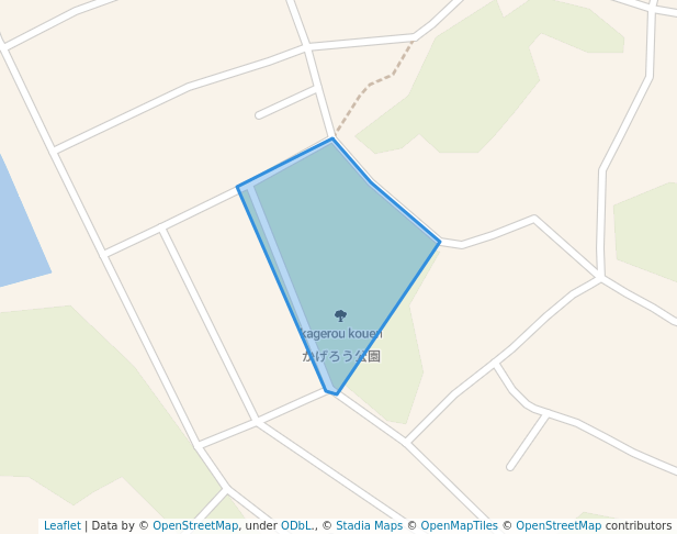 walking in かげろう公園 map in Moriya