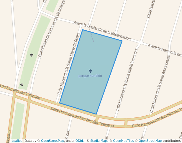 walking in parque hundido map in Naucalpan de Juárez