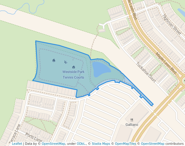 walking in Westside Park map in Fulton