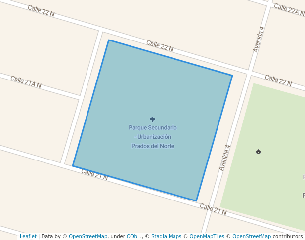 walking in Parque Secundario - Urbanización Prados del Norte map in Cúcuta
