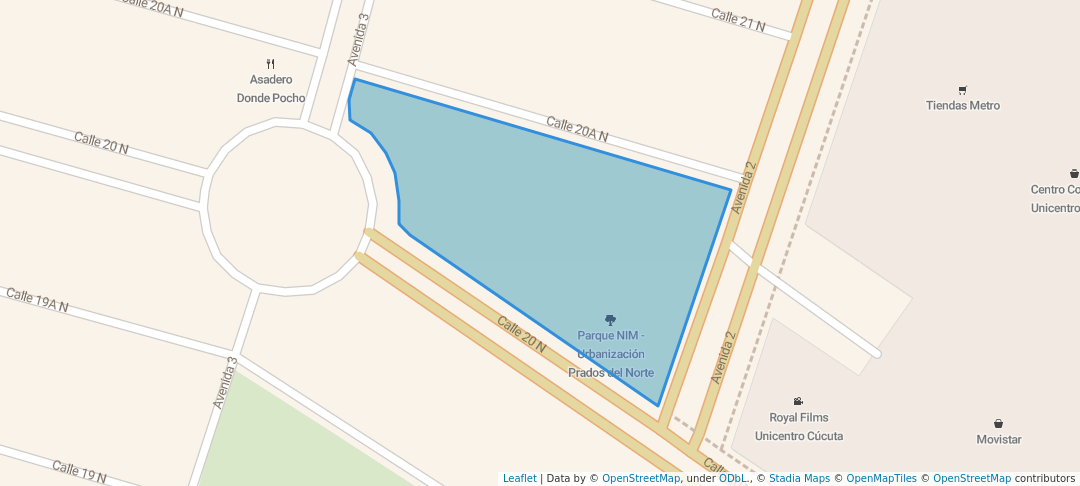 walking in Parque NIM - Urbanización Prados del Norte map in Cúcuta