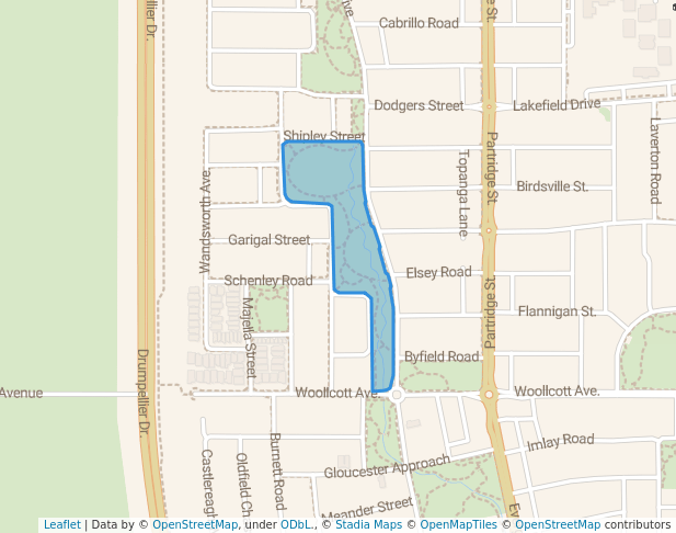 walking in Baluman Park map in Brabham
