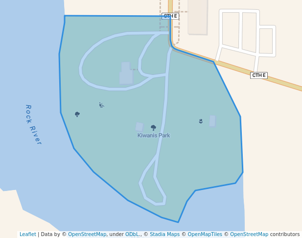 walking in Kiwanis Park map in Horicon