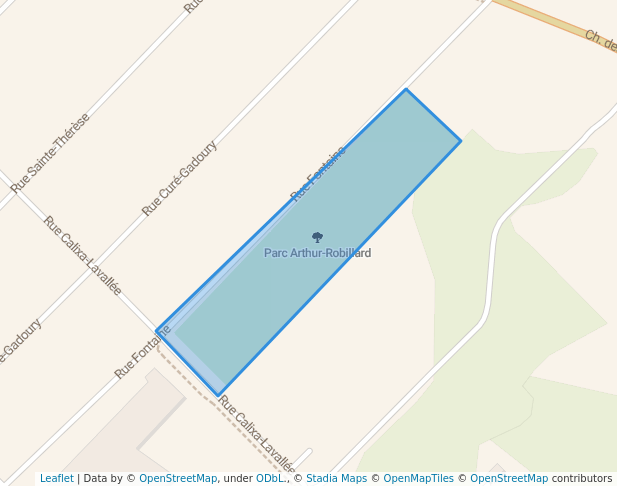 walking in Parc Arthur-Robillard map in Joliette