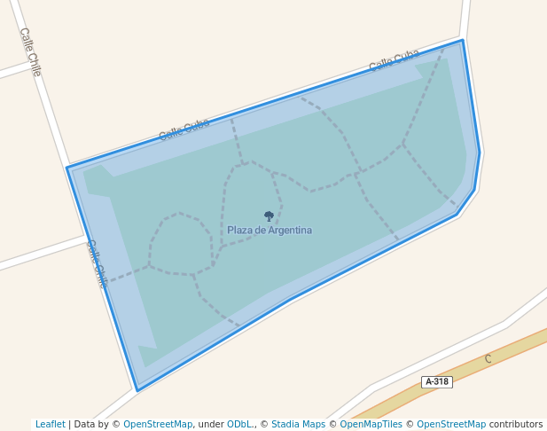 Plaza de Argentina in Herrera | Map and Routes