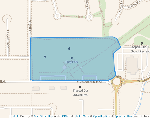walking in Shay Park map in Saratoga Springs