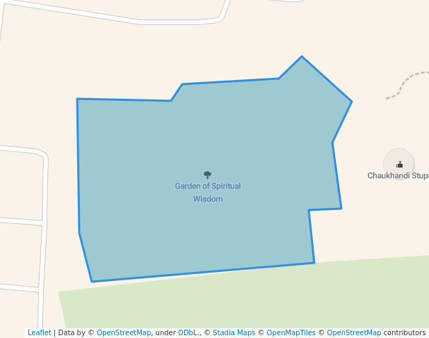 walking in Garden of Spiritual Wisdom map in Varanasi