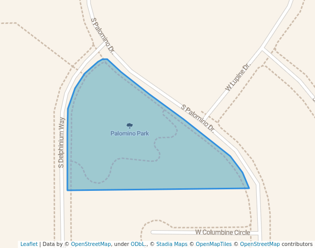 walking in Palomino Park map in Saratoga Springs