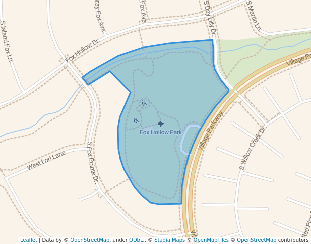 walking in Fox Hollow Park map in Saratoga Springs