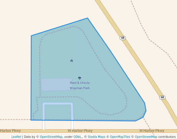 walking in Reid & Ursula Wayman Park map in Saratoga Springs