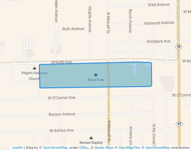 walking in Robb Park map in Lima