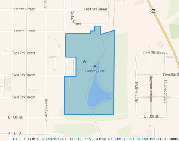 walking in Foundry Park map in Lima