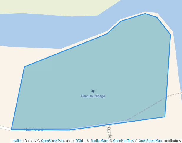 walking in Parc De L'étiage map in Terrebonne