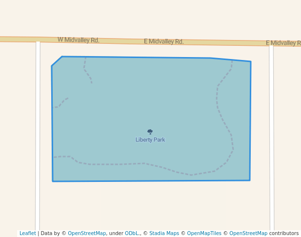 walking in Liberty Park map in Enoch
