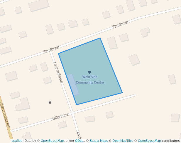 walking in West Side Community Centre map in New Glasgow