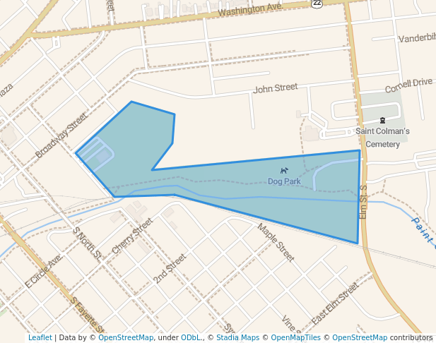 walking in Christman Memorial Park map in Washington Court House