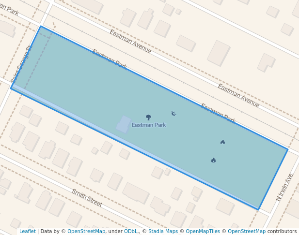 walking in Eastman Park map in Green Bay