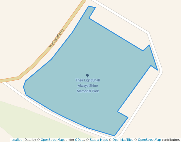 walking in Their Light Shall Always Shine Memorial Park map in Stellarton