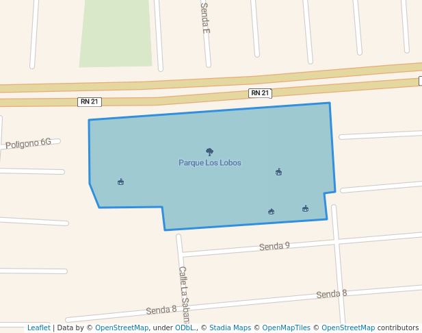 walking in Parque Los Lobos map in Santa Tecla