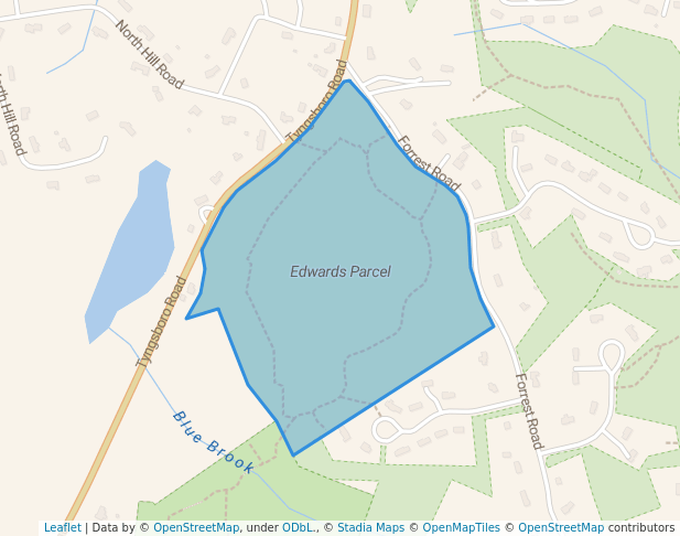 walking in Edwards Parcel map in Westford