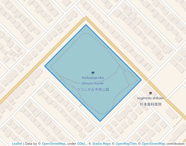 walking in つつじが丘中央公園 map in Sanda