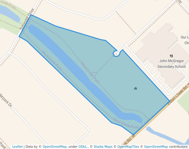 walking in Lioness Park map in Chatham