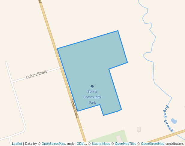 walking in Solina Community Park map in Hampton