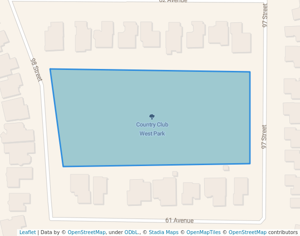 walking in country club west park map in Grande Prairie