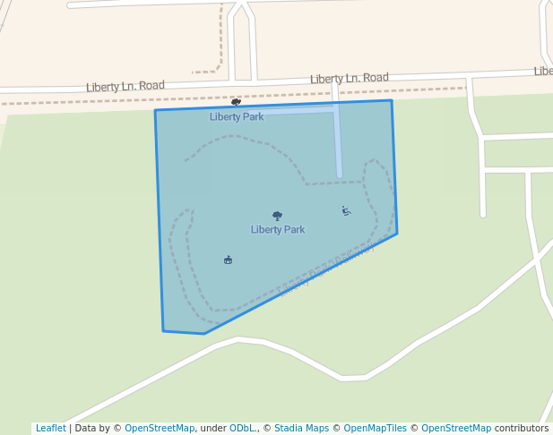 walking in Liberty Park map in Danville