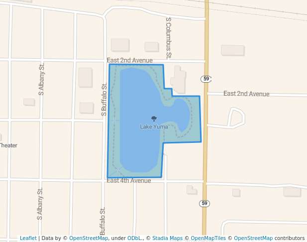 walking in Lake Yuma map in Yuma