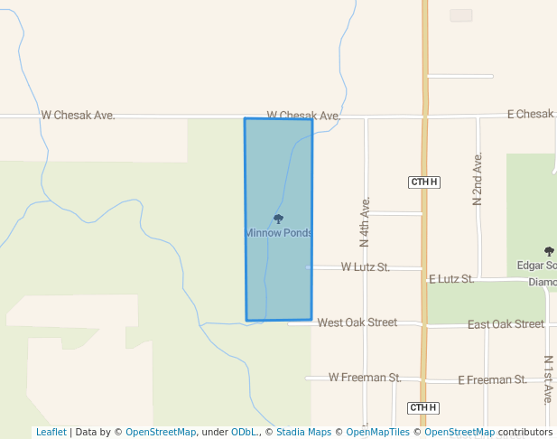 walking in Minnow Ponds map in Edgar