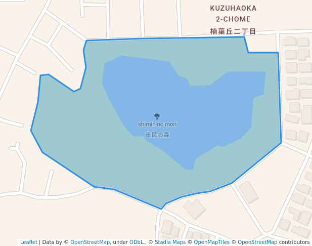 walking in 市民の森 map in Hirakata