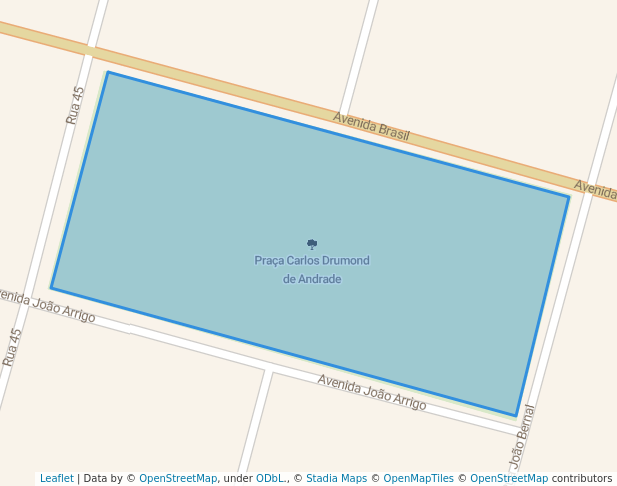 walking in Praça Carlos Drumond de Andrade map in Vilhena