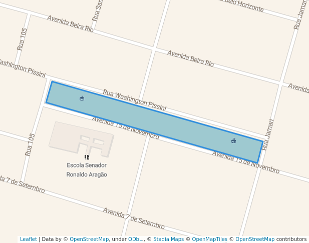 walking in Praça Salmo Rodrigues da Silva map in Vilhena