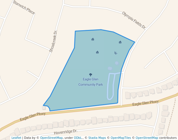 walking in Eagle Glen Community Park map in Corona