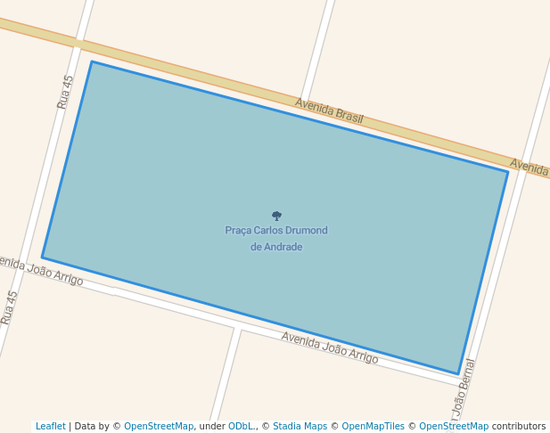 walking in Praça Carlos Drumond de Andrade map in Vilhena