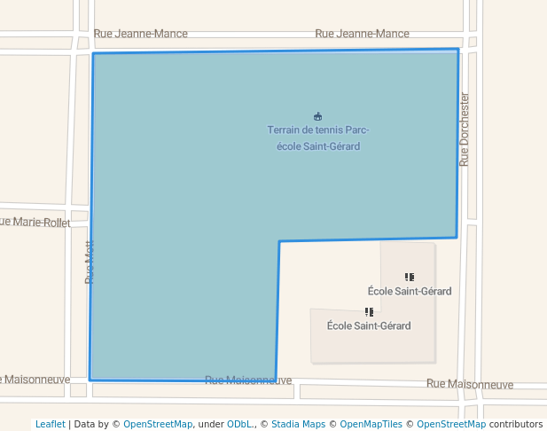 walking in Parc-école Saint-Gérard map in Saint-Jean-sur-Richelieu
