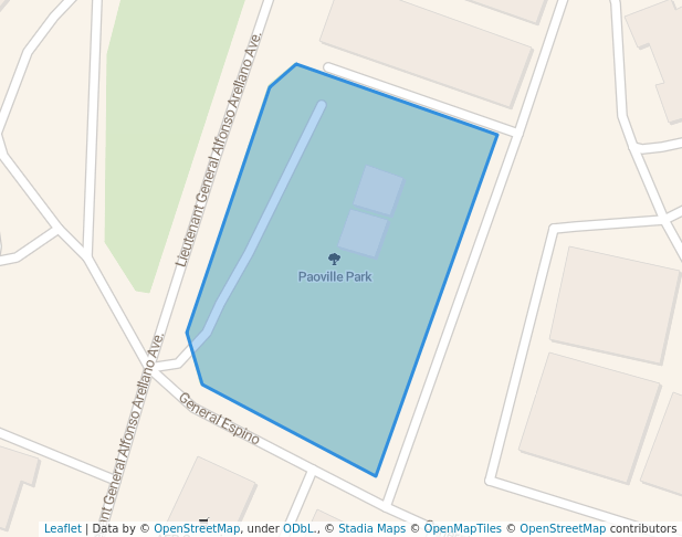 walking in Paoville Park map in Taguig