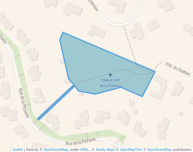 walking in Espace Vert de la Picherie map in Vertou