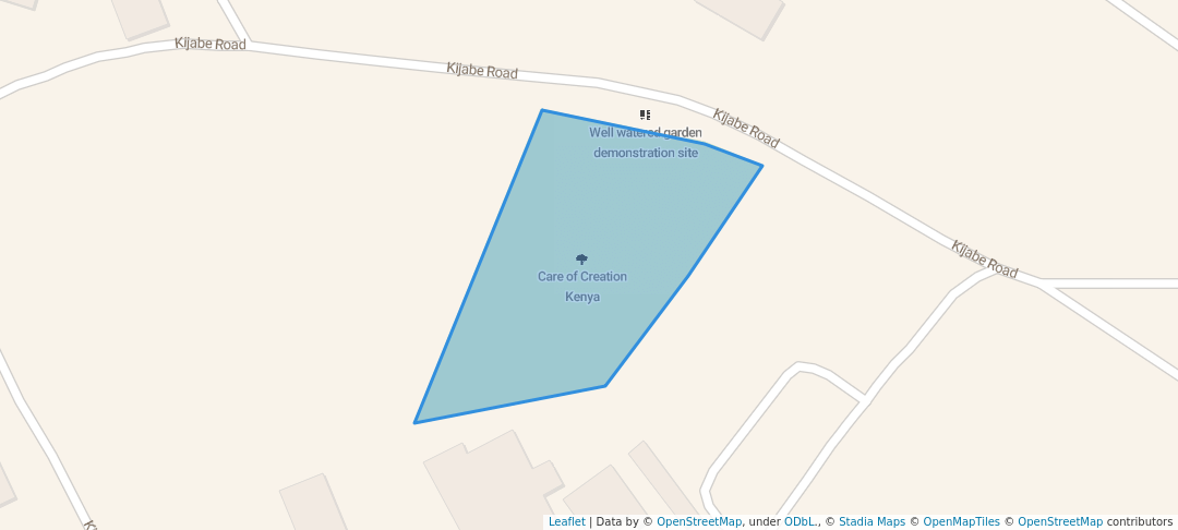 walking in Care of Creation Kenya map in Kijabe