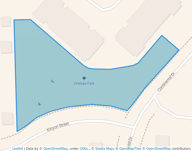 walking in Chelsea Park map in Taylor