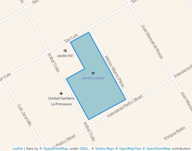 walking in Del Encuentro map in Quilmes Oeste