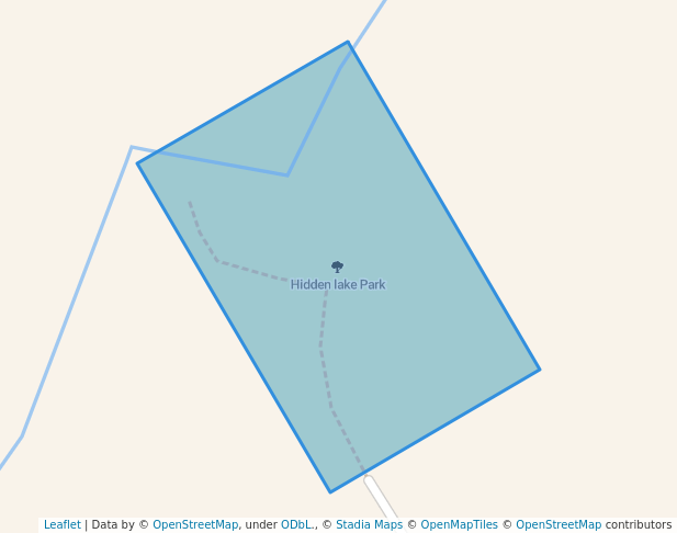 walking in Hidden lake Park map in Penhook