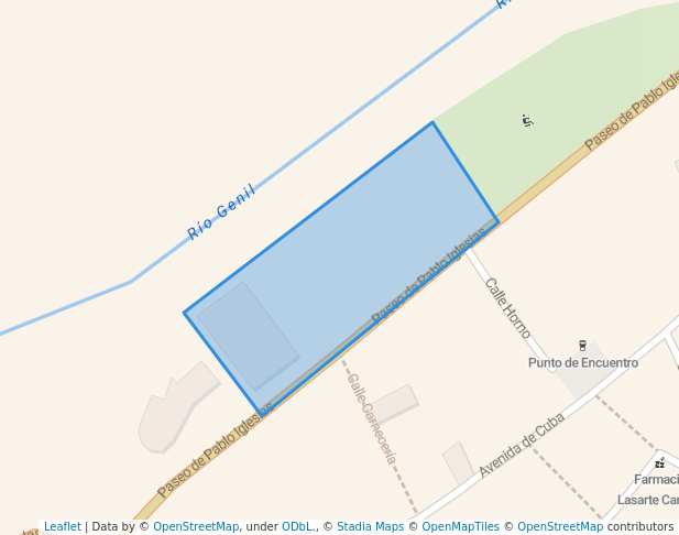 walking in Recinto Ferial map in Badolatosa