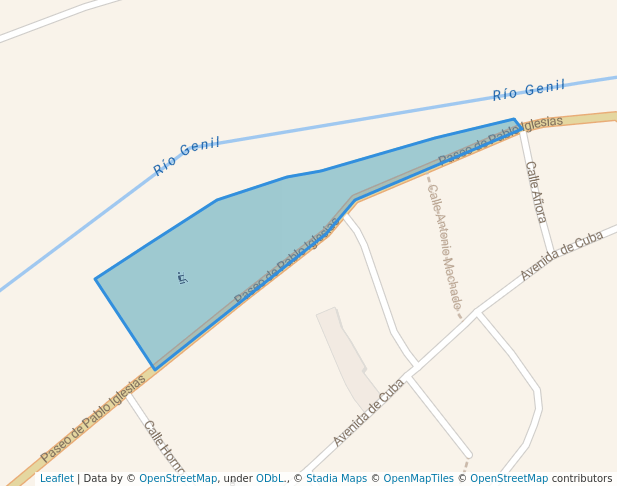 walking in Parque Municipal map in Badolatosa