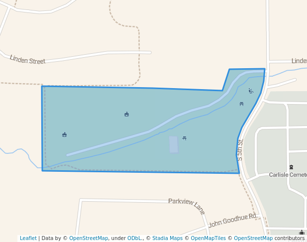 walking in Lindhardt Park map in Carlisle