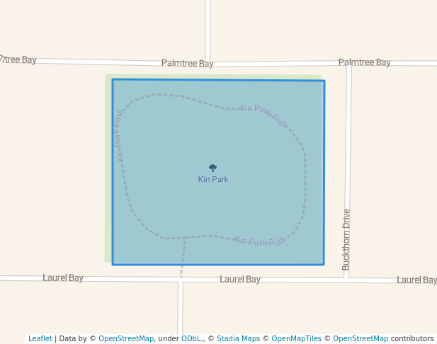 walking in Kin Park map in Oakbank